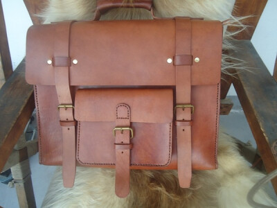 【801手工制】Vintage复古纯手工定制牛皮包女包男包 真皮包-