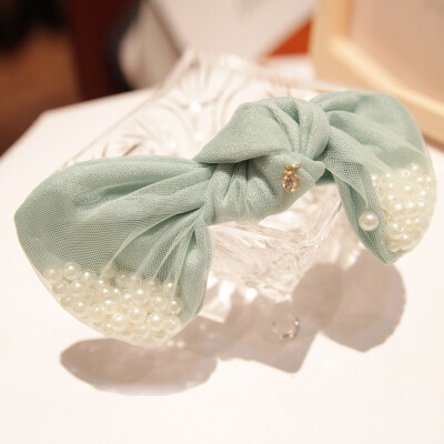 珍珠蝴蝶结头饰