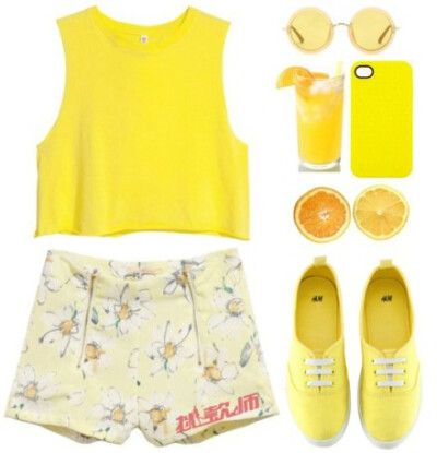 Lemon yellow.