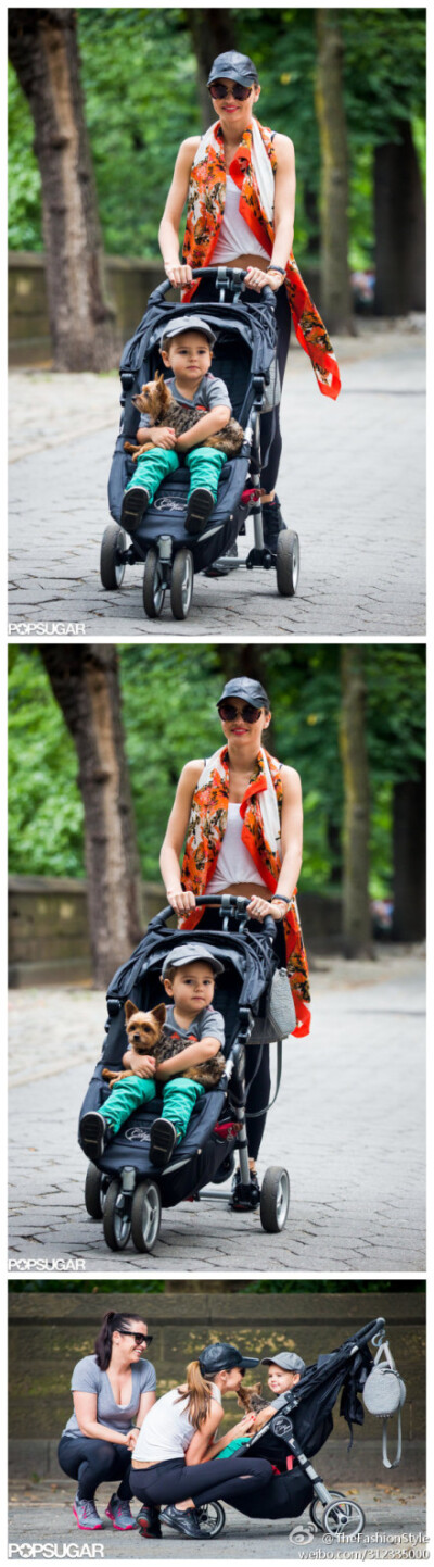 #模特街拍#—— #Miranda Kerr# spent a sweet afternoon with her son, Flynn Bloom, in NYC。 2013.07.26 HQ（#高清组图#）