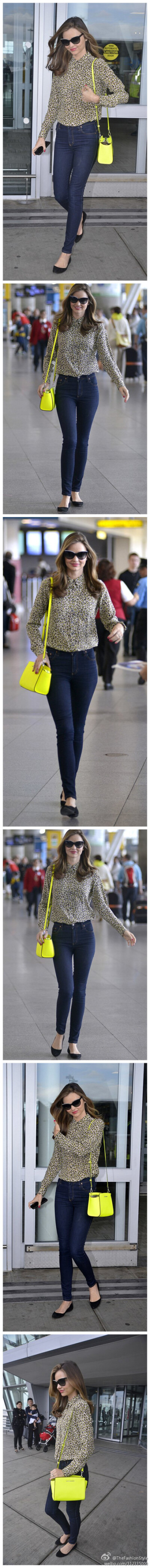 #模特街拍#—— #Miranda Kerr# at JFK Airport in NYC 。 2013.06.14 HQ（#高清组图#）