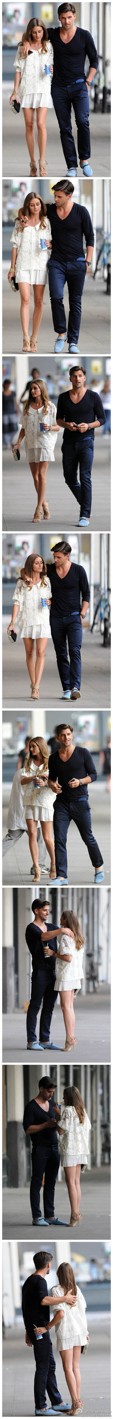 #名媛街拍#—— #Olivia Palermo# and #Johannes Huebl# out in NYC。 2013.07.15 HQ（#高清组图#）