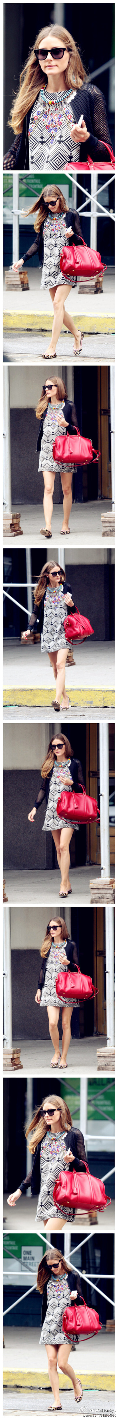 #名媛街拍#—— #Olivia Palermo# Goes Shopping in NYC 。 2013.07.23 HQ（#高清组图#）