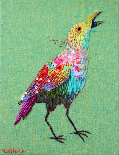 20 Animals By Kimika Hara. Freeform, crewel, bird