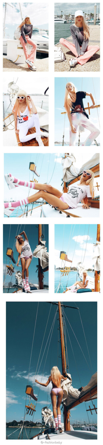 Amanda Booth For WILDFOX X Nordstrom Lookbook. 悠闲的游艇生活.