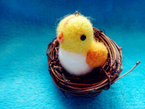 羊毛毡戳戳乐【小鸡仔】防尘塞——猩猩妈妈的手工小铺