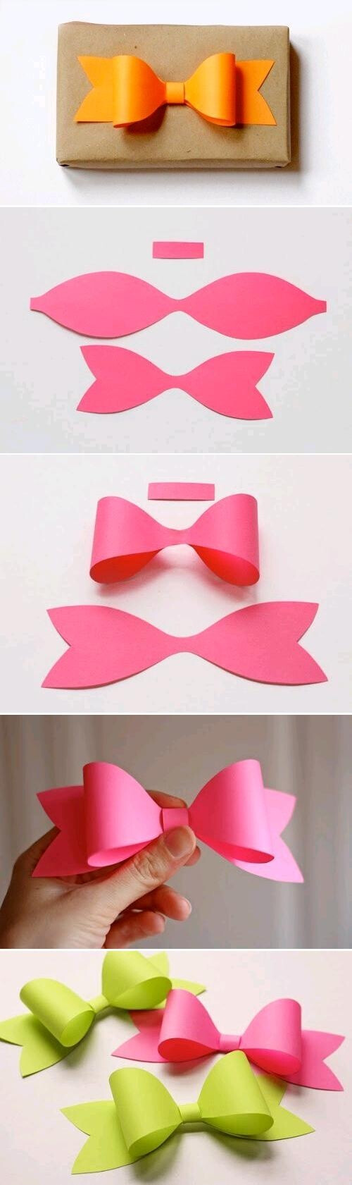 Paper Bows - this actually looks easy.