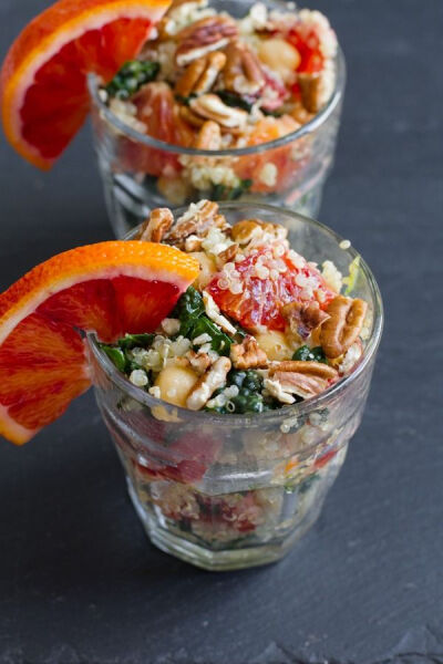 Blood orange, quinoa, kale salad &amp; blood orange... - Vegetarian &amp; Vegan Recipes