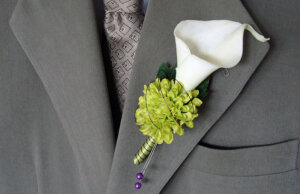  Calla Lily Wedding Boutonniere