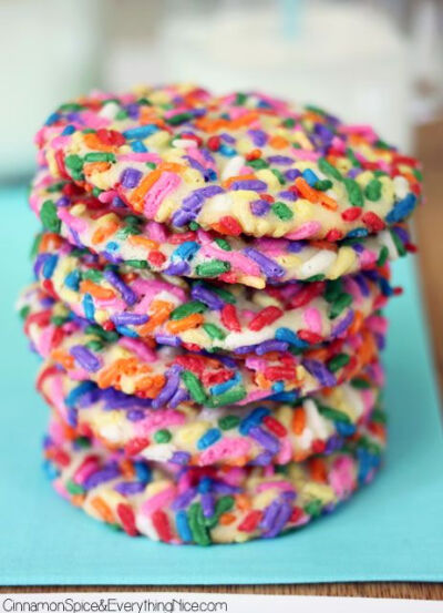 Rainbow Sprinkle Cream Cheese Cookies