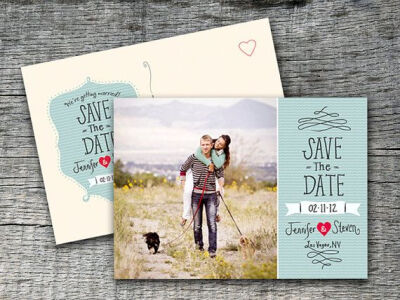 postcard style - save the dates