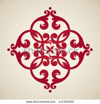 Vector baroque ornament in Victorian style. Element for design. It can be used for decorating of invitations, cards, decoration for bags and clothes, at tattoo creation. - stock vector