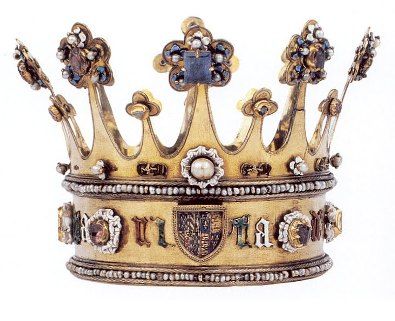 The medieval Crown of Margaret of York made circa 1300AD.