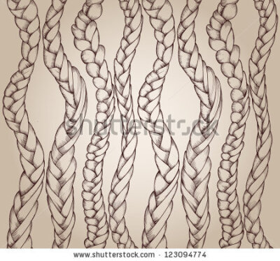 abstract background with braids - stock vector