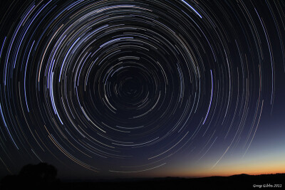 Star Trails At Dusk by *CapturingTheNight on deviantART