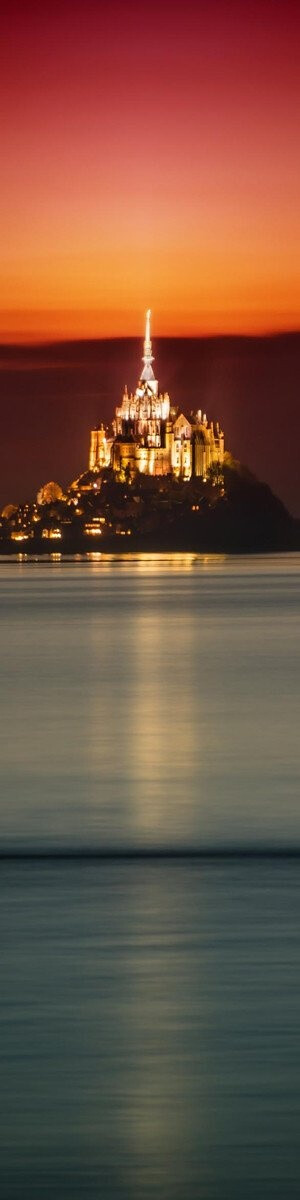 An amazing castle in France where the sea rolls in at night to form an island - from the Exhibition: "Cropped for Pinterest" - photo from #treyratcliff Trey Ratcliff at www.StuckInCustoms.com