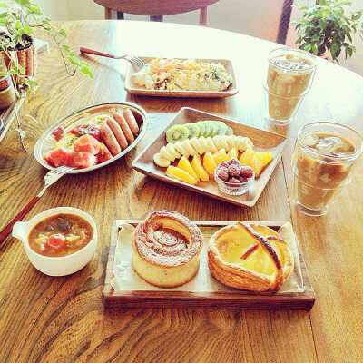 2013.7.20. 米とパンでそれぞれブランチ(*´ｴ`*)