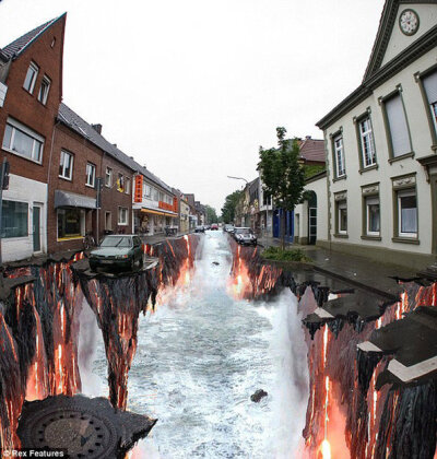 各种逆天的街头3D画作