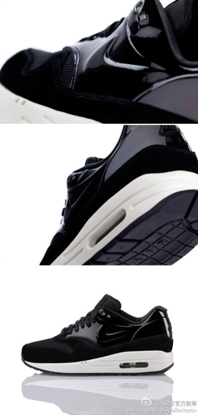 黑面白底控必收神器??！Nike Air Max 1 WMNS VT QS - Black Patent，太有質(zhì)感了啊！