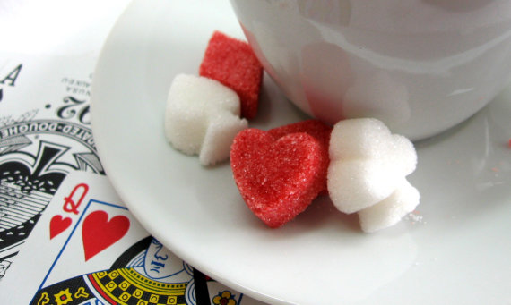 Card Party Diamond Heart Club and Spade Shaped Sugar Cubes 6 Dozen