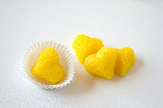 Sugar Cubes - flavored, colored heart sugar cubes