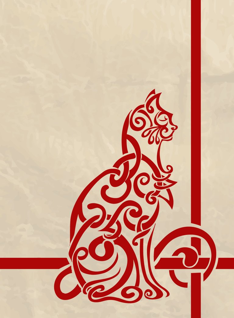 Celtic Knot Inspired Cat by ~labrattish on deviantART