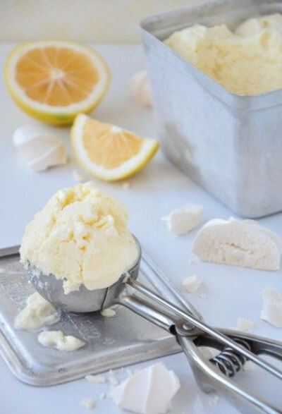 Lemon meringue ice cream.