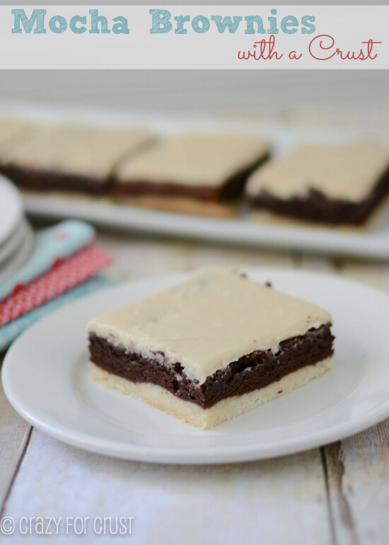 Mocha Brownies with a Crust by crazyforcrust.com |(食譜在鏈接能找到)