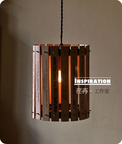 实木制手工打造vintage复古台灯吊灯