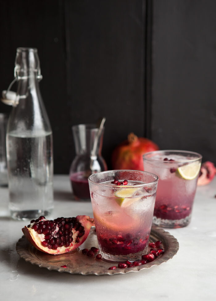 pomegranate and ginger spritzer