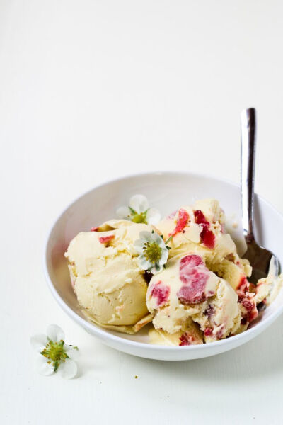 Strawberry Sour Cream Ice Cream