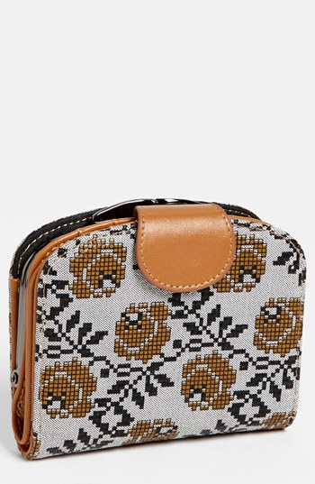 Embroidery Print Faux Leather Wallet