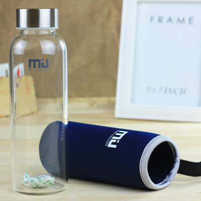MIUCOLOR米悠本色创意便携茶杯带盖运动玻璃水杯车载杯子水壶