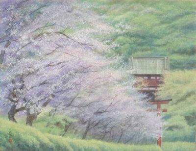 日本插画师 福井良宏 花见