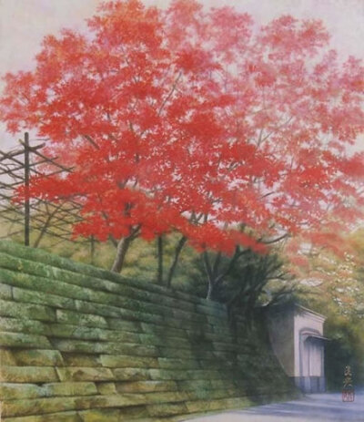 日本插画师 福井良宏 红枫