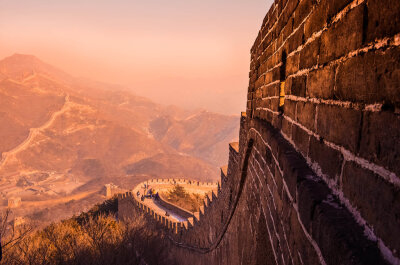 Great wall - Sunset (Experiment) by ~GuoYali on deviantART