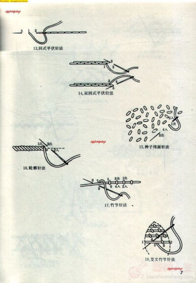 刺绣的基本针法