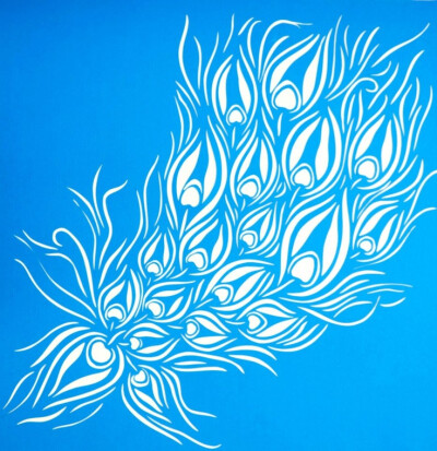 Peacock Feather Paper Cutting - Paper Craft