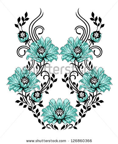 Decorative elements pattern design - stock photo