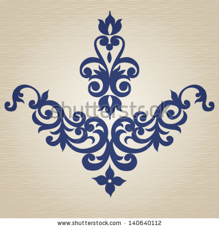 Ornament in Victorian style. Element for design. It can be used for decorating of invitations, cards, decoration for bags, clothes and at tattoo creation. - stock vector