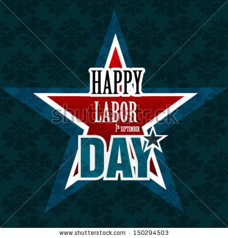 Happy Labor day american - stock vector