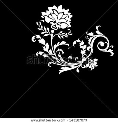 Design element on a black background - stock vector