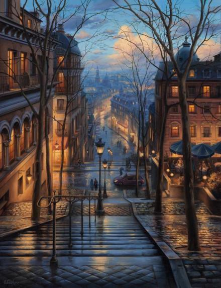 来自俄罗斯画家Evgeny Lushpin的油画作品，张张精美，乍一看还以为是摄影作品！他的作品被众多博物馆和私人藏家收藏