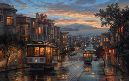 来自俄罗斯画家Evgeny Lushpin的油画作品，张张精美，乍一看还以为是摄影作品！他的作品被众多博物馆和私人藏家收藏