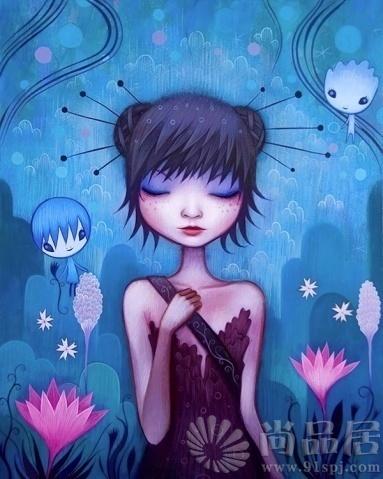 尚品居-【引用】甜蜜宁逸的梦境——Jeremiah Ketner 插画