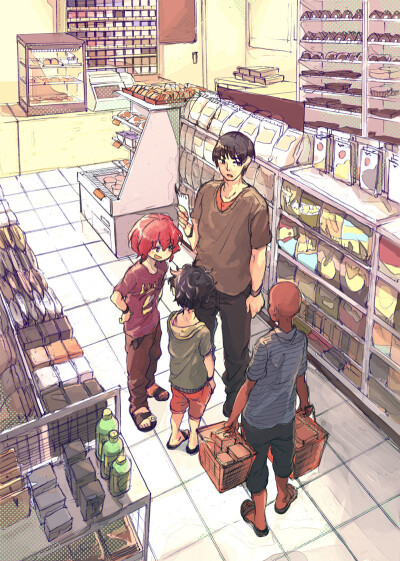 【网王】真田爸爸带着孩子们来超市咩?