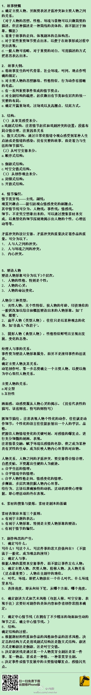 【一个好剧本的构思流程】
