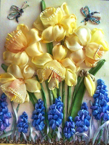 Silk Ribbon Embroidery - Ahhhh Spring, where are you?!?!?!