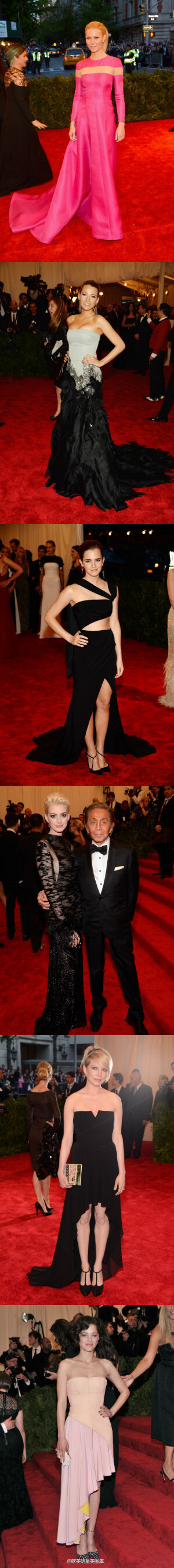 #MET BALL# #Red Carpet# Stars:Gweneth Paltrow+Blake Lively+Emma Watson+M. Williams+Anne Hathaway+Marion Cotillard