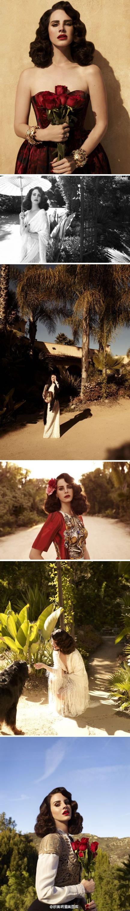 #Lana Del Rey# 为法国版 L'Officiel 拍摄的杂志大片，打雷姐真是美翻了